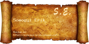 Somogyi Erik névjegykártya